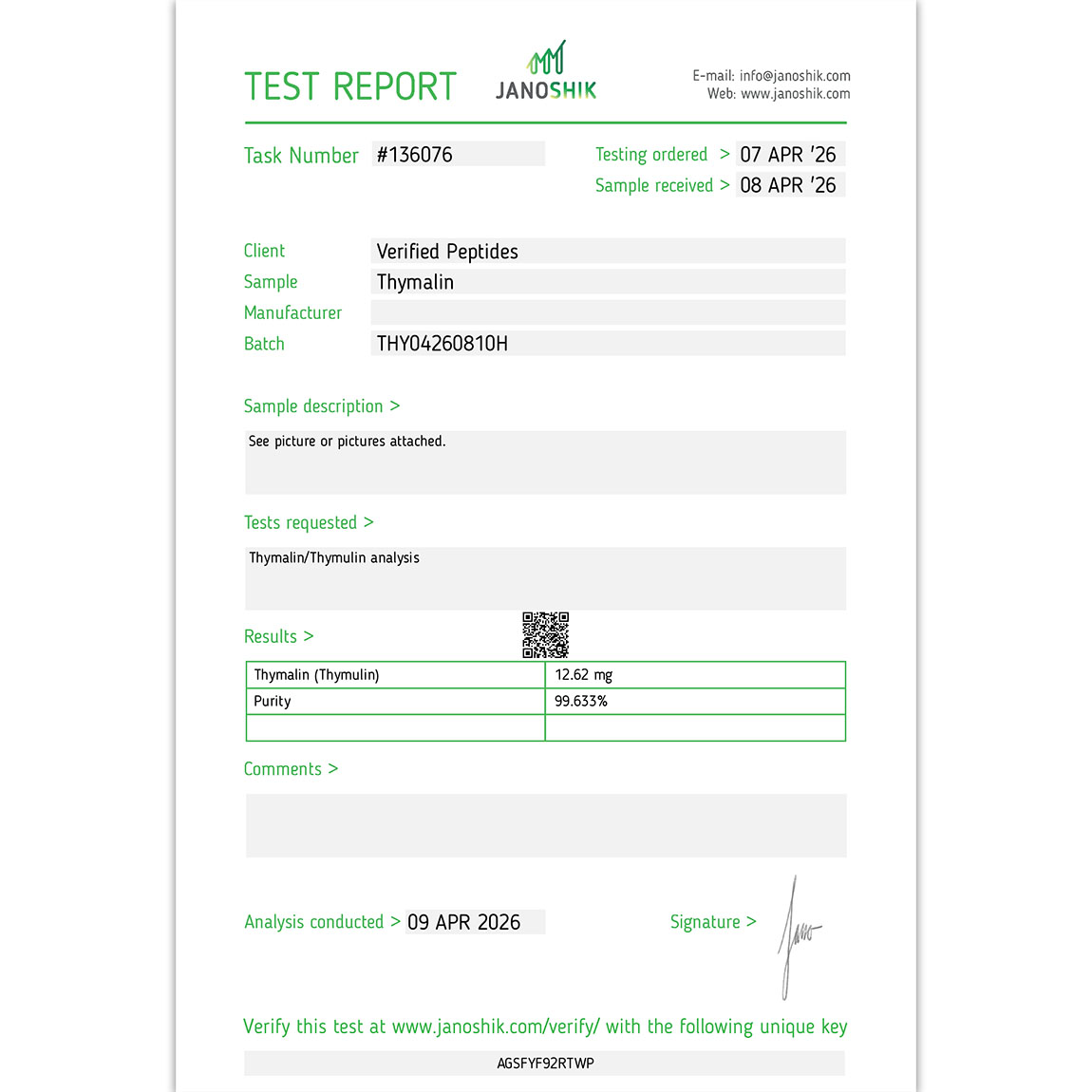 Thymalin Peptide (10MG) — Elementor - Image 3
