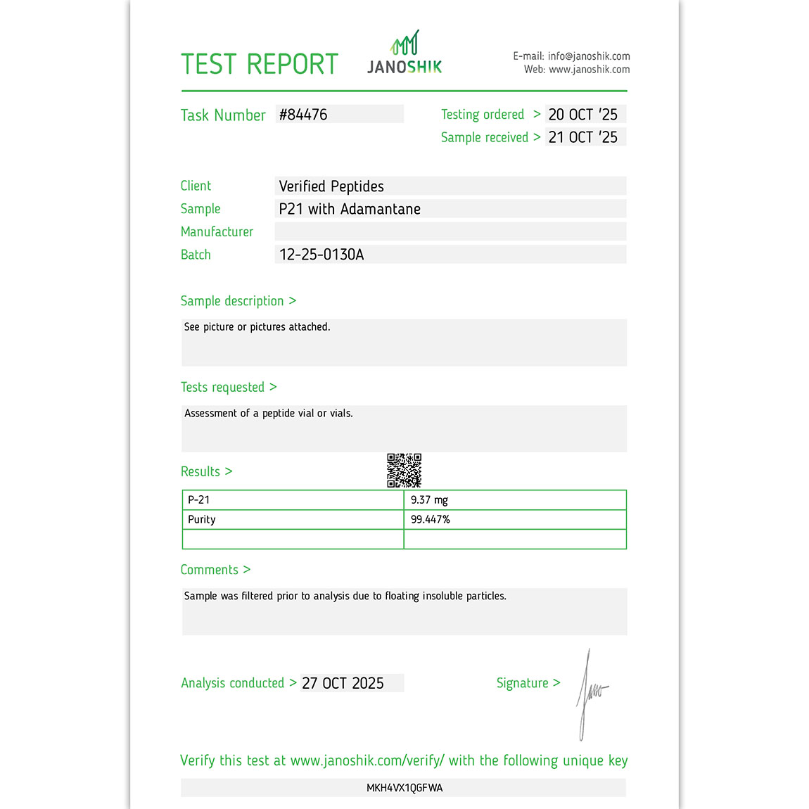 P21 Peptide 10MG (P021) — Elementor - Image 2